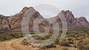 Geology at Bonnie Springs Ranch near Las Vegas, Nevada photo