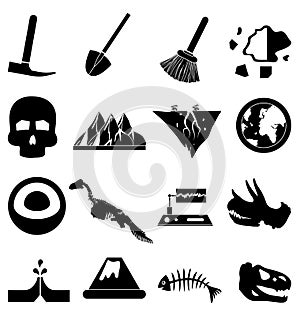 Geology icons set