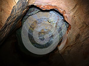 This ancient mine produced iron ore photo