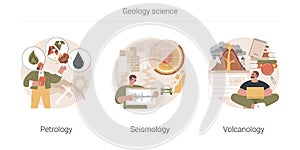 Geology science abstract concept vector illustrations.
