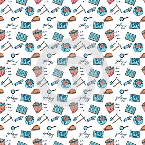 Geology seamless pattern.