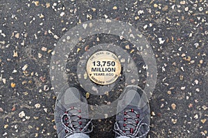 Geology time line plate at Grand Canyon