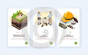 Geology Vertical Banners Set