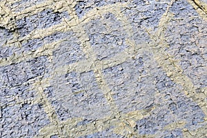 Geologycal formation, limestone texture in Riba de santiuste, Guadalajara, Spain