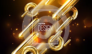 Geometric 3d primitives trendy cover design