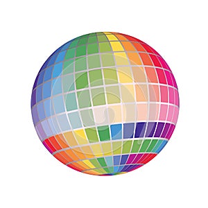 Geometric 3D Render Abstract Globe Spectrum Colorful Chart Background Illustration