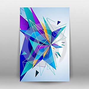 Geometric abstract art featuring overlapping angular