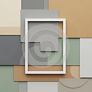 Geometric abstract art featuring overlapping rectangular