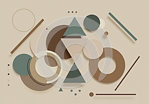 Geometric abstract artwork featuring a composition