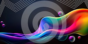 Geometric abstract background. Application technology development concept and creativity in computer innovation. black, circle