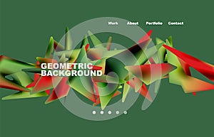 Geometric abstract background design template