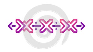 Geometric Abstract Border: Interlocking Pattern Design Element, vector design Generative AI