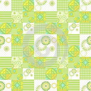 Geometric abstract bright elements seamless pattern
