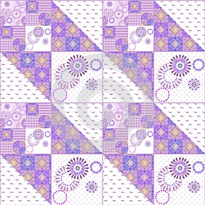 Geometric abstract bright elements seamless pattern