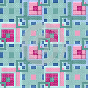 Geometric abstract bright elements seamless pattern retro background