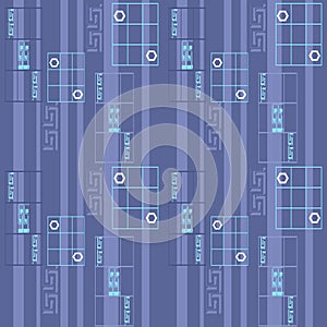 Geometric abstract bright elements seamless pattern retro colors