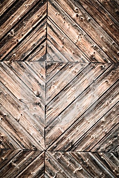 Geometric abstract closeup of natural aged and rural rustic wood surface of recycled weathered planks