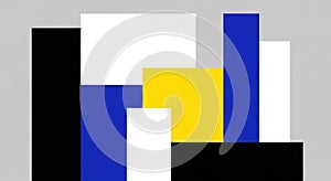 Geometric abstract composition featuring overlapping