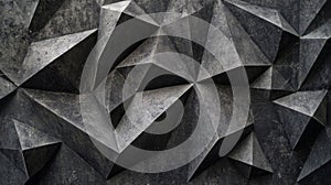 Geometric Abstract Concrete Wall with Sharp Angles and Depth