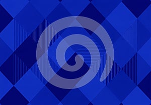 Geometric abstract design with a blue color scheme, featuring a pattern of overlapping squares and