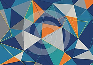 Geometric abstract design featuring an array of overlapping triangles in
