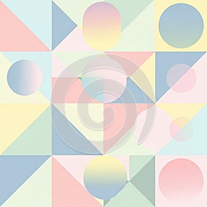 Abstract design featuring interlocking triangles and circles