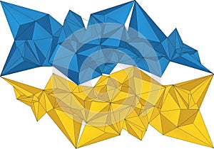 Geometric abstract design featuring interlocking triangular