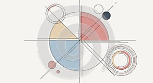 Geometric abstract design featuring a large