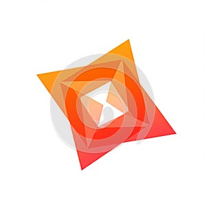 Geometric abstract design featuring a series of layered, angular polygons with a