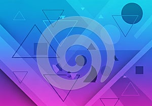 Geometric abstract design with a gradient background transitioning