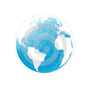 Geometric abstract earth globe sphere concept illustration.