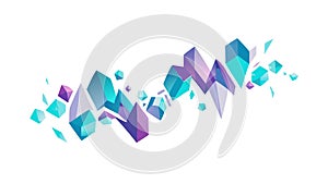 Geometric Abstract Forms with Wavy Accents Vector, vector design Generative AI