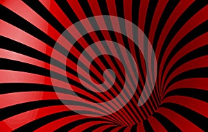 Geometric Abstract Hypnotic Worm-Hole Tunnel - Optical Illusion