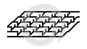 Geometric Abstract Layered Tile Pattern Vector Background, vector design Generative AI