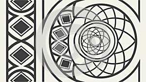 Geometric Abstract Mandala Pattern Vector, vector design Generative AI