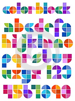 Geometric Abstract Mosaic Alphabet/eps