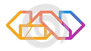 Geometric Abstract Overlapping Shapes Vector Design, vector design Generative AI