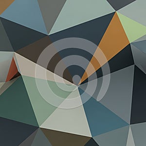 Geometric abstract pattern composed of interconnected polygons. Various shapes