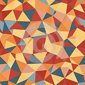 Geometric abstract pattern composed of triangular shapes in a tessellated design.