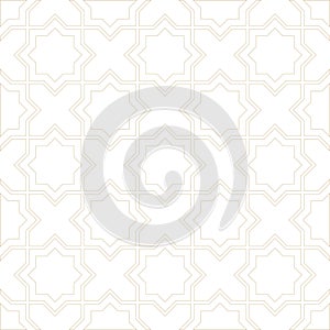 Geometric abstract pattern with crossing thin lines on white background. Stylish fractal texture. Arabic pattern