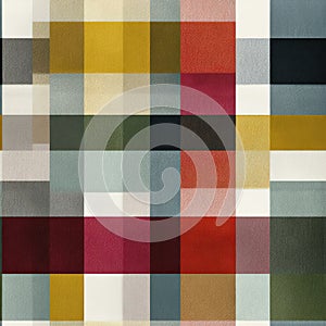 Geometric Abstract Pattern with Diverse Color Blocks and Shapes