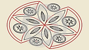 Geometric Abstract Pattern, Dynamic Intersecting Lines, vector design Generative AI