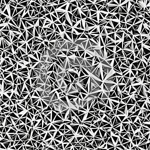 Geometric abstract pattern featuring a complex network of interlocking triangular