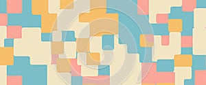 geometric abstract pattern featuring interlocking plus shapes and rectangles with rounded corners in shades of light blue, light photo