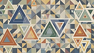 Geometric abstract pattern of interlocking triangles in earth