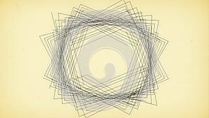 Geometric Abstract Pattern of Intersecting Squares on a Textured Background