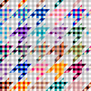 Geometric abstract pattern. Intersection patchwork plaid style