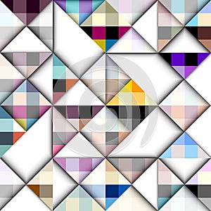 Geometric abstract pattern. Intersection patchwork plaid style