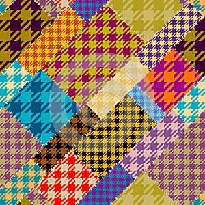 Geometric abstract pattern. Intersection patchwork plaid style