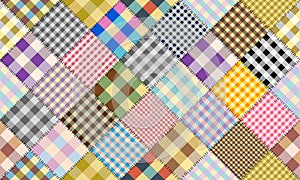 Geometric abstract pattern. Intersection patchwork plaid style